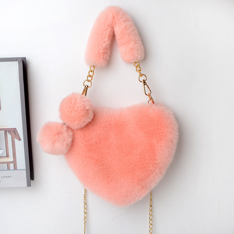 PINK - Soft Plush Love Handbag - handbags at TFC&H Co.