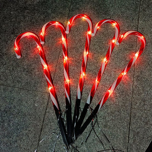 One for five 47CM - Solar Powered Candy Cane String Christmas Lights - Christmas Decoration at TFC&H Co.
