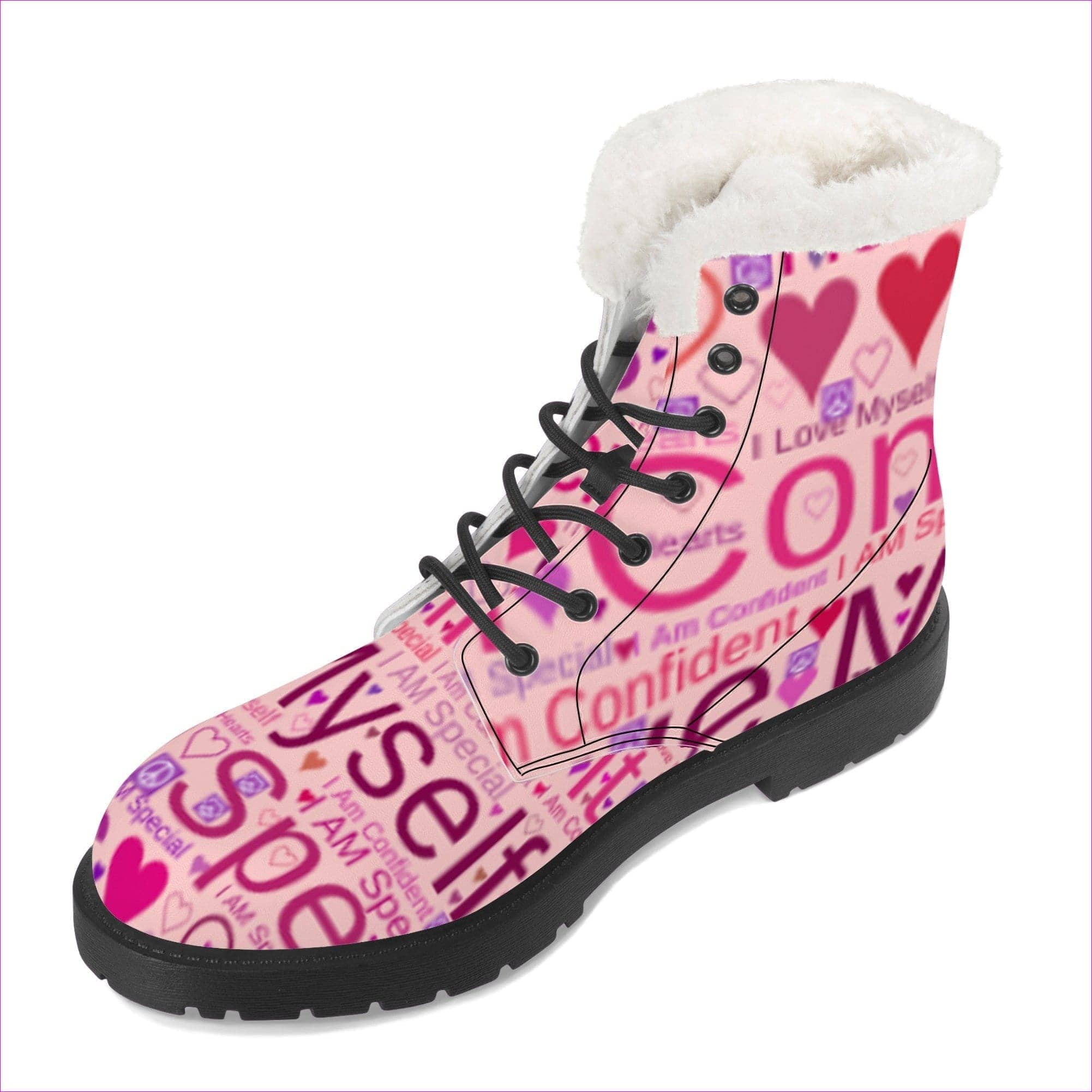 Speak-Over Faux Fur Synthetic Leather Boot - women's boots at TFC&H Co.