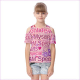 Pink - Speak-Over Kids Cold Shoulder T-shirt - kids shirt at TFC&H Co.