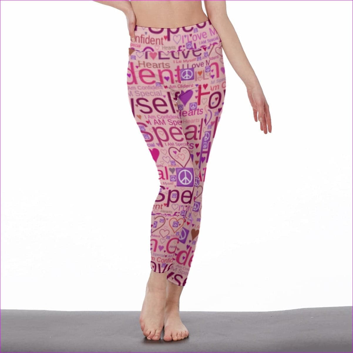 Pink - Speak-Over Women's High Waist Leggings | Side Stitch Closure - womens leggings at TFC&H Co.
