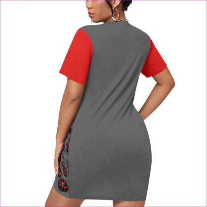 Sphere Women’s Stacked Hem Dress With Short Sleeve Voluptuous (+) Plus Size - women's dress at TFC&H Co.