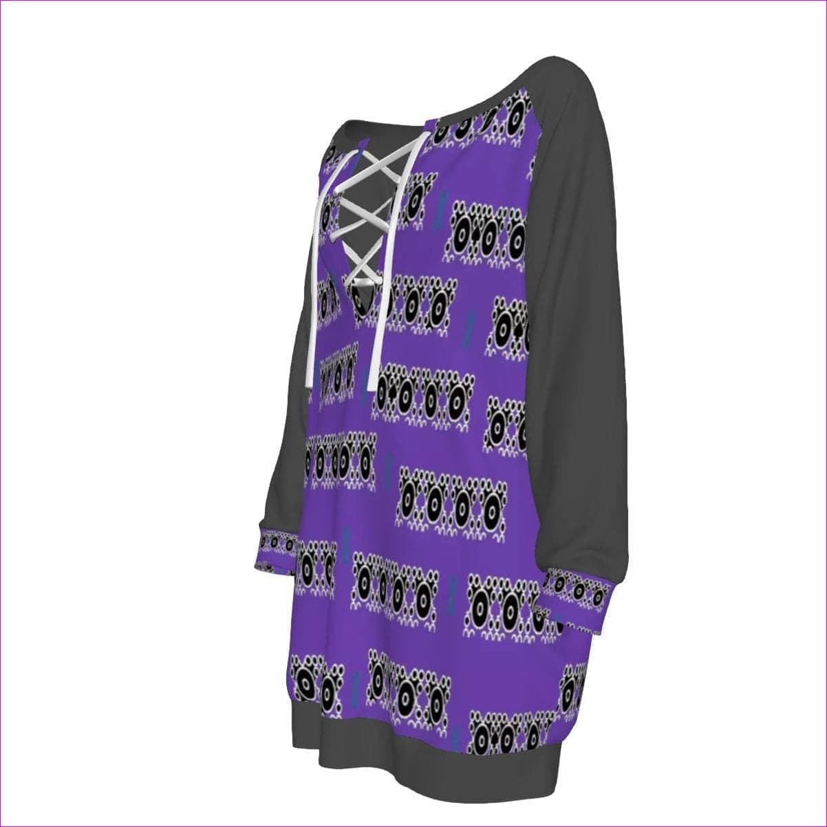 purple Stack Women's Lace-Up Sweatshirt - women's top at TFC&H Co.