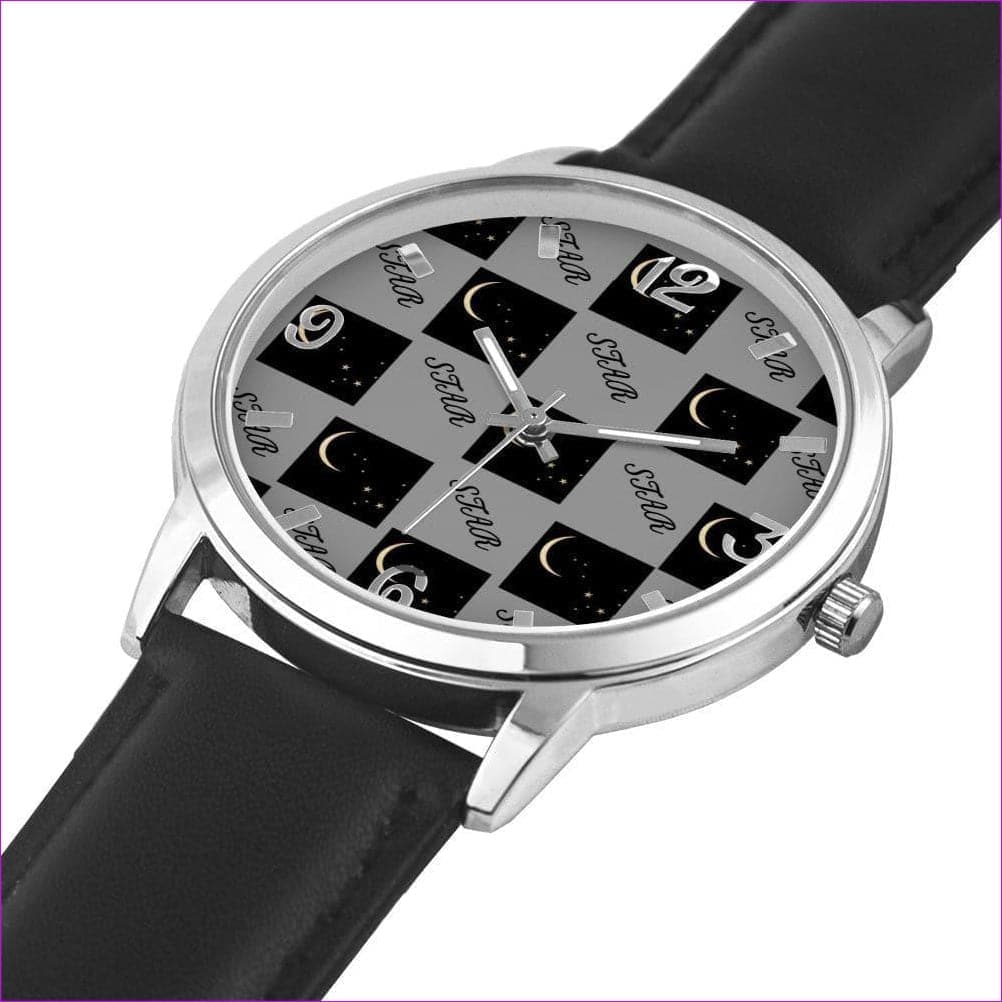 Black Star Moon Quartz Or LED Wristwatches - watch at TFC&H Co.