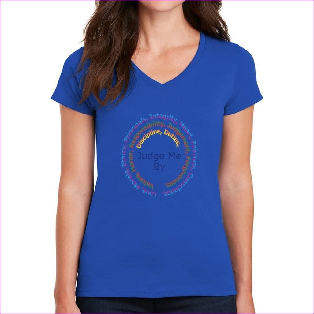 Royal - Stature & Character Women’s & Teen's Heavy Cotton V-Neck T-Shirt - womens t-shirt at TFC&H Co.