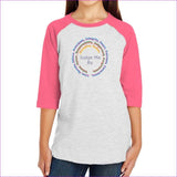 Vintage Heather-Vintage Hot Pink - Stature & Character Youth Baseball Jersey Tee - Kids t-shirt at TFC&H Co.