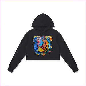 Black Beauty - Street Art 2 Women's Cotton Cropped Hoodie - 4 colors - womens cropped hoodie at TFC&H Co.