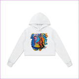 Lucent White - Street Art 2 Women's Cotton Cropped Hoodie - 4 colors - womens cropped hoodie at TFC&H Co.