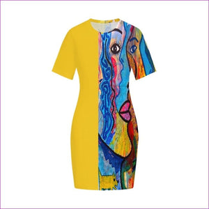 Daisy Daze - Street Art 2 Women's Fitted Tee Dress - 2 options - womens t-shirt dress at TFC&H Co.