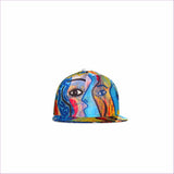 Multi-colored ONE SIZE - Street Art Flat Bill Cap - hat at TFC&H Co.