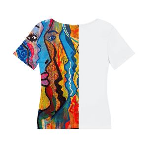 - Street Art Women's Fitted V-Neck Tee - womens t-shirt at TFC&H Co.