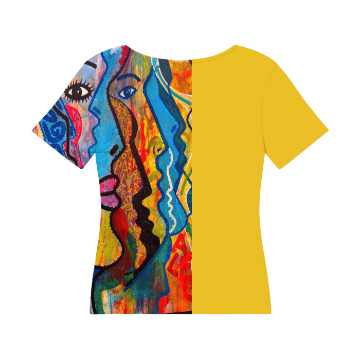 Daisy Daze - Street Art Women's Fitted V-Neck Tee - womens t-shirt at TFC&H Co.