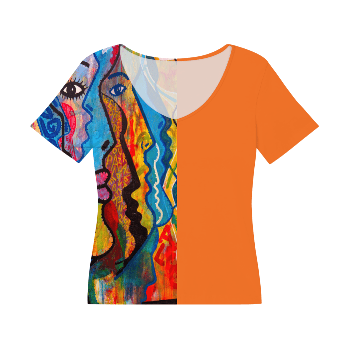 - Street Art Women's Fitted V-Neck Tee - womens t-shirt at TFC&H Co.