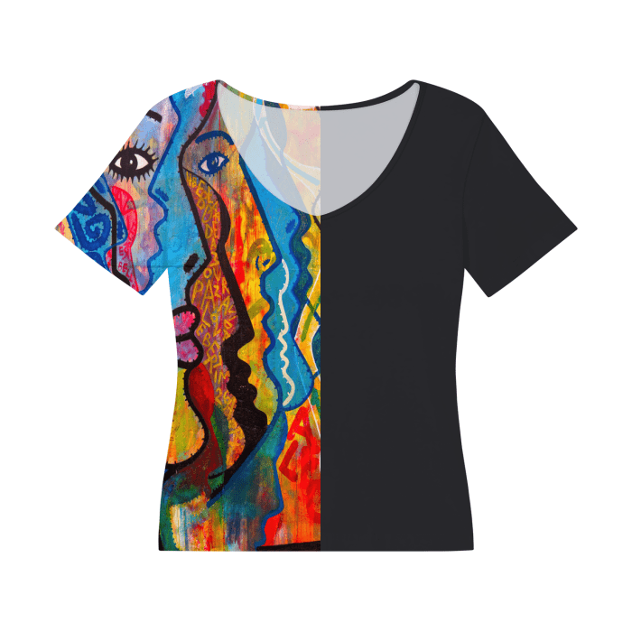 - Street Art Women's Fitted V-Neck Tee - womens t-shirt at TFC&H Co.