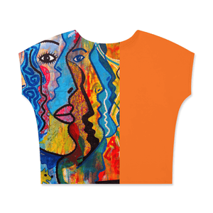 Persimmon Orange - Street Art Women's Loose T-Shirt - womens t-shirt at TFC&H Co.