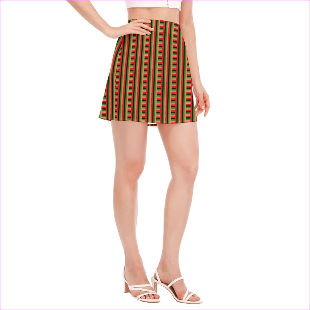 - Striped Galore 2 Women's Side Split Hip Skirt - womens mini skirt at TFC&H Co.