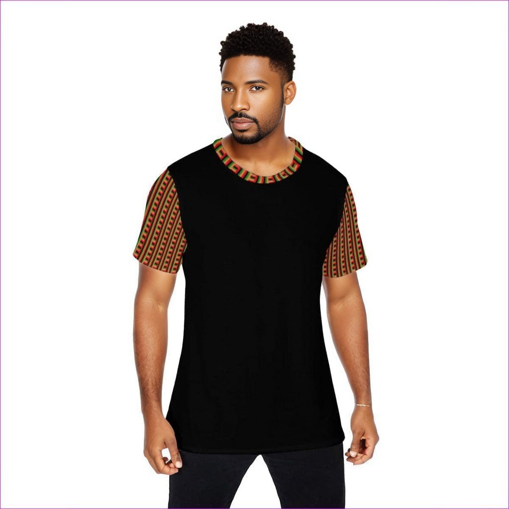 Black Striped Galore Men's O-Neck T-Shirt - men's t-shirt at TFC&H Co.