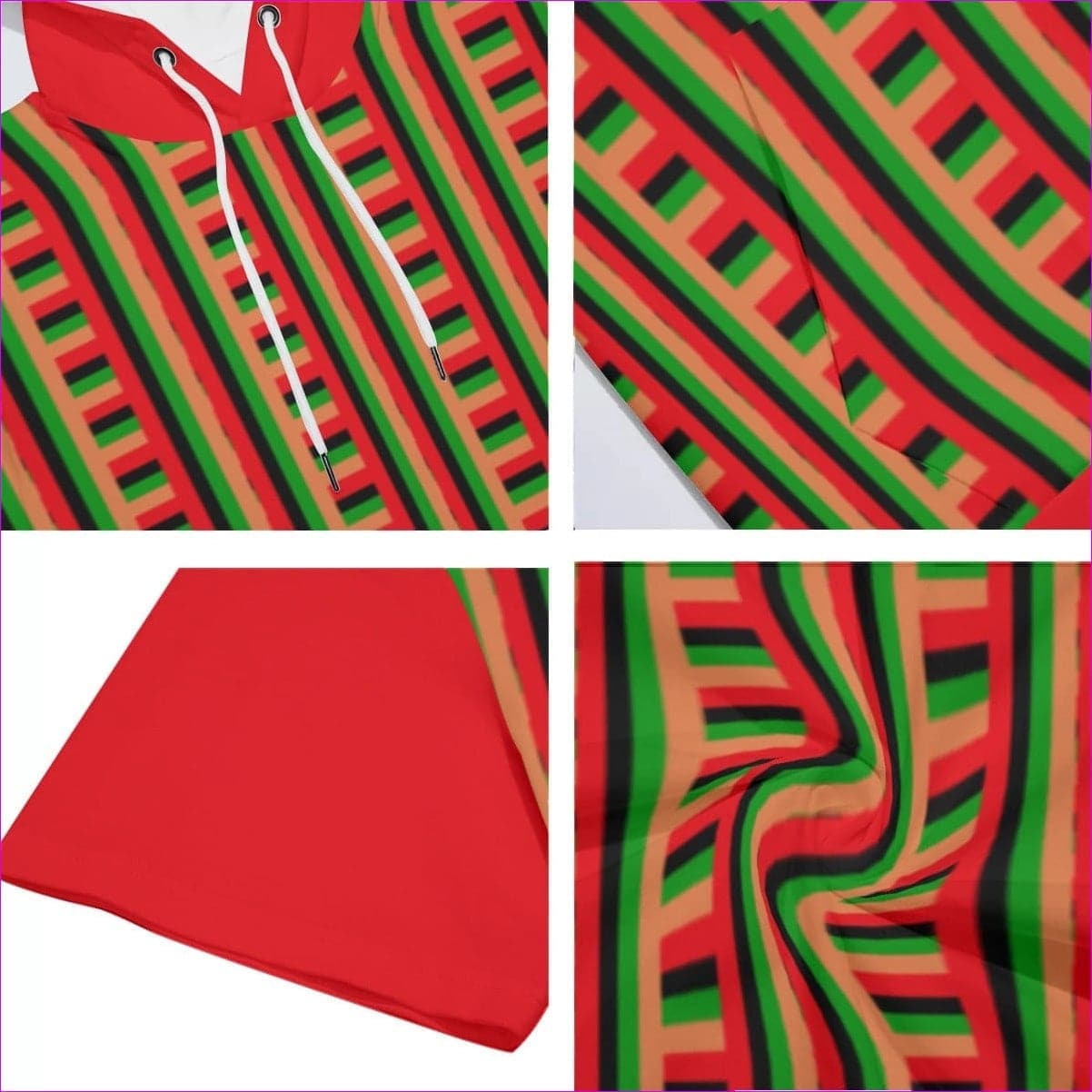 Striped Galore Men's Short Sleeve Hoodie T-Shirt | Cotton - men's hooded t-shirt at TFC&H Co.