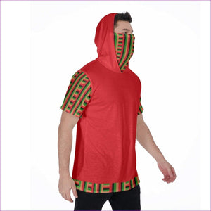Striped Galore Men's T-Shirt With Mask - men's hoodie t-shirt w/mask at TFC&H Co.