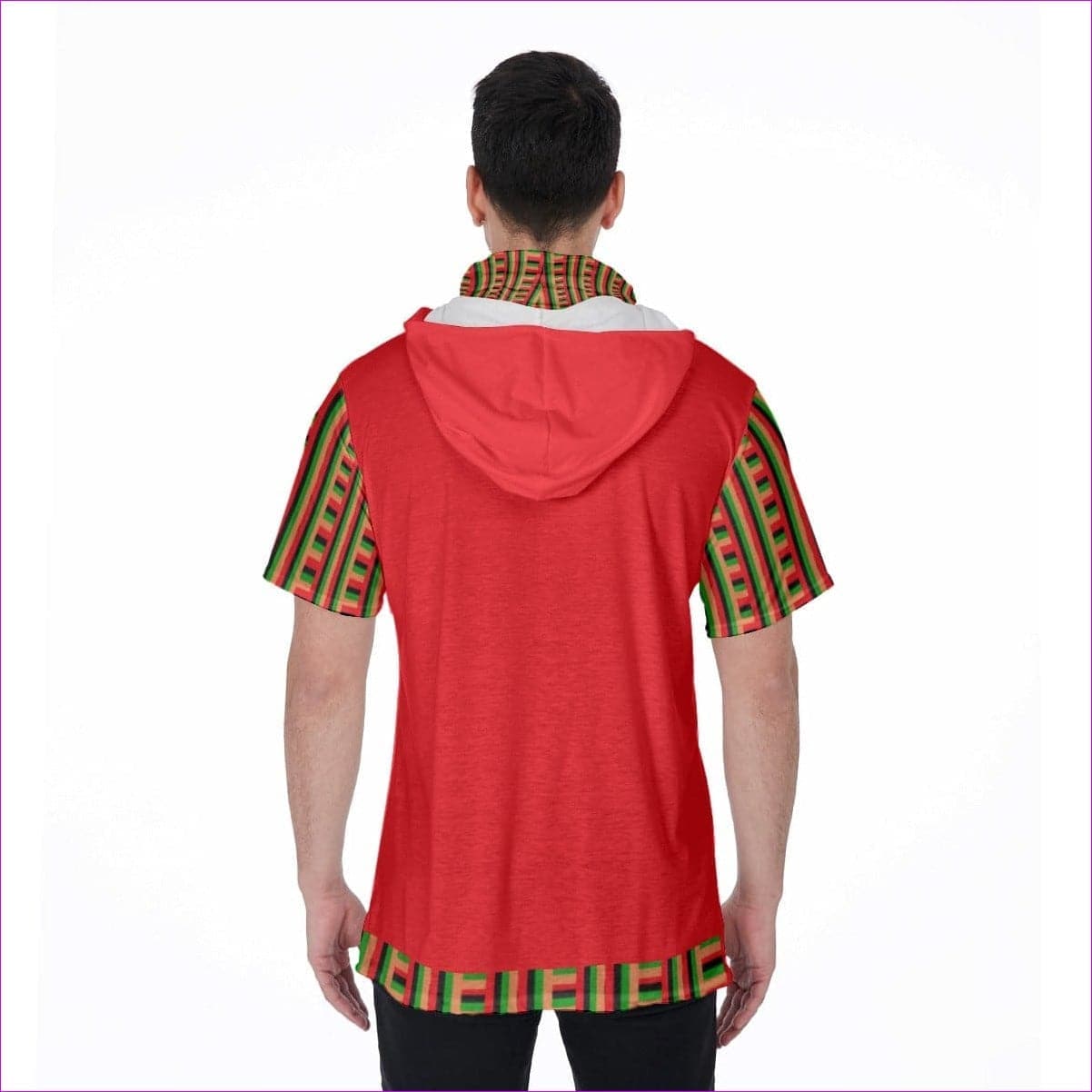 Striped Galore Men's T-Shirt With Mask - men's hoodie t-shirt w/mask at TFC&H Co.