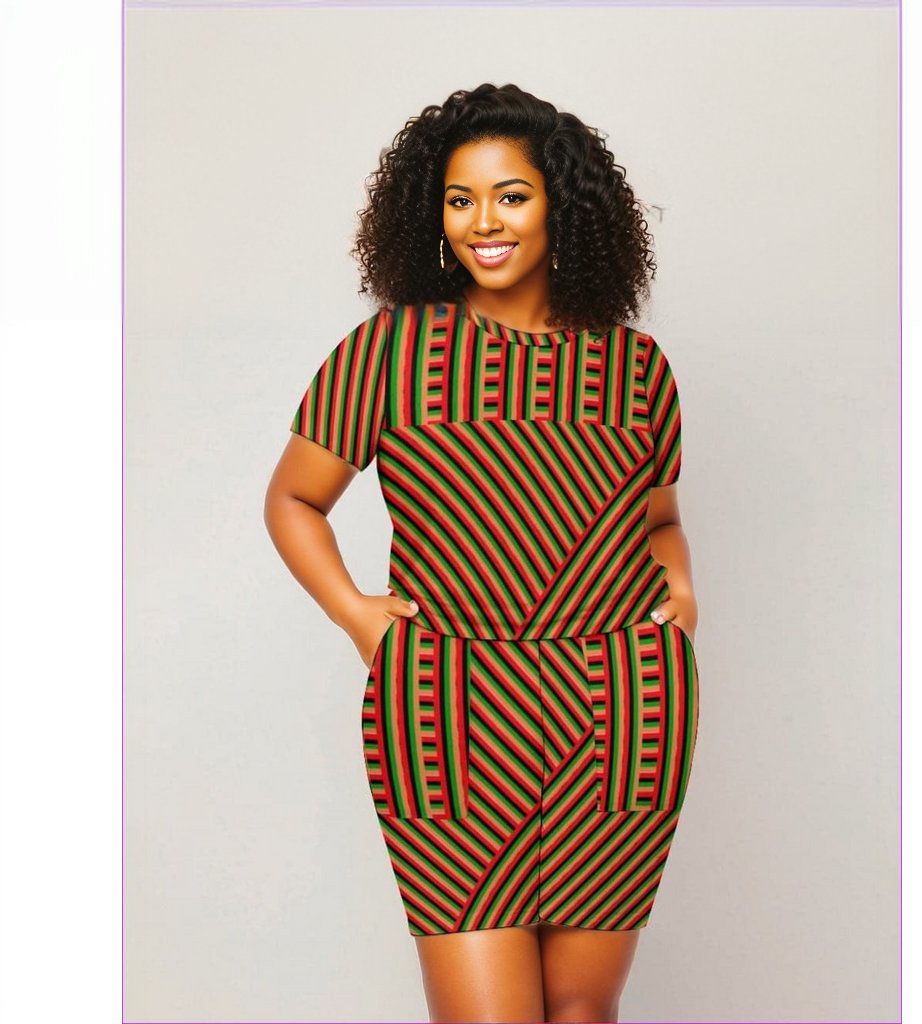 Striped Galore Short Sleeved Shorts Set - women's top & short set at TFC&H Co.
