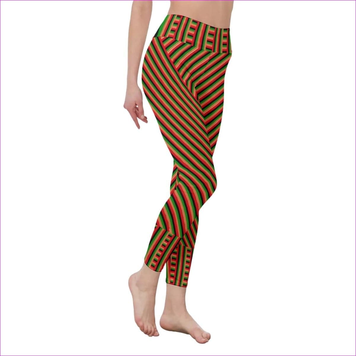 - Striped Galore Women's High Waist Leggings | Side Stitch Closure - womens leggings at TFC&H Co.
