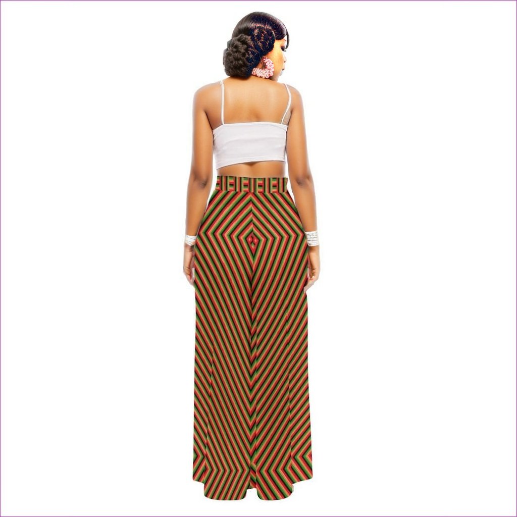 Striped Galore Women's High Waist Wide Leg Trousers - women's palazzo pants at TFC&H Co.