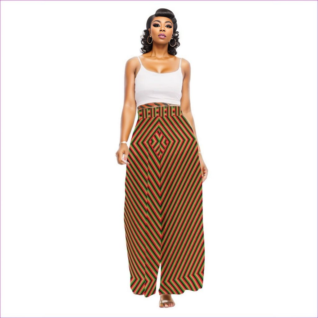 multi-colored - Striped Galore Women's High Waist Wide Leg Trousers - womens palazzo pants at TFC&H Co.
