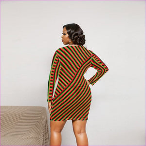 - Striped Galore Women's Mesh Dress Voluptuous (Plus Size) - womens dress at TFC&H Co.