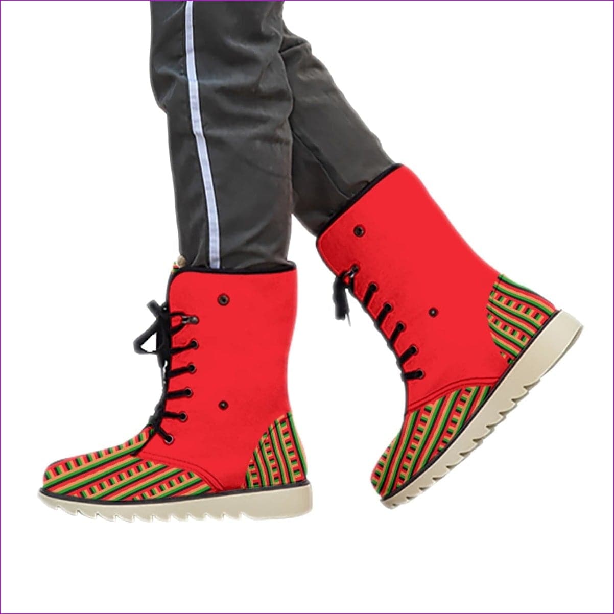 - Striped Galore Women's Plush Boots - womens boots at TFC&H Co.