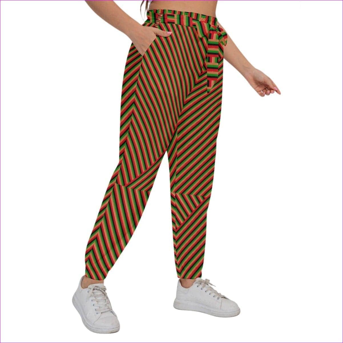 - Striped Galore Women’s Trousers With Waist Belt Voluptuous (+) Plus Size - womens pants at TFC&H Co.