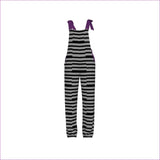 gray - Striped Women's Bow Jumpsuit - womens jumpsuit at TFC&H Co.