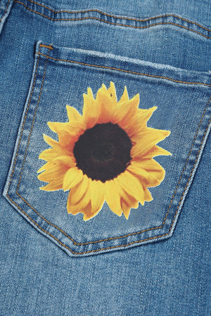 - Sunflower Ripped Mid Rise Jeans by TFC&H Co. - womens Jeans at TFC&H Co.
