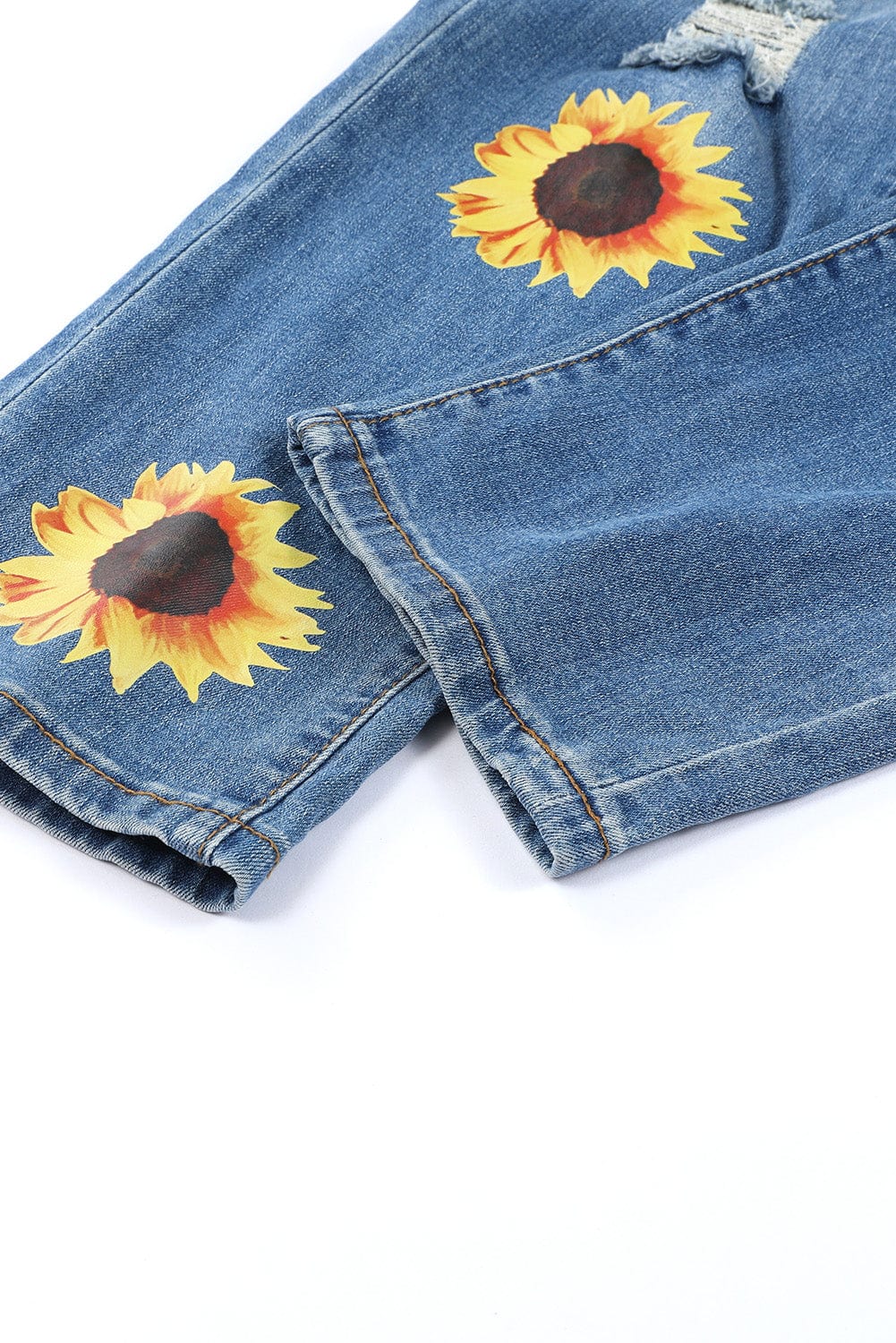 - Sunflower Ripped Mid Rise Jeans by TFC&H Co. - womens Jeans at TFC&H Co.