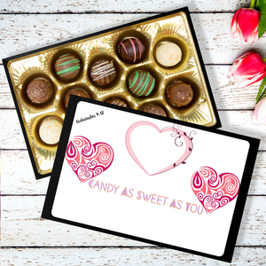 - Sweet As You Ecclesiastes 4:12 Handmade Artisan Chocolate Truffle 12 count Gift Box - Ships from The US- Ships from The US - Chocolate Truffle Gift Box at TFC&H Co.
