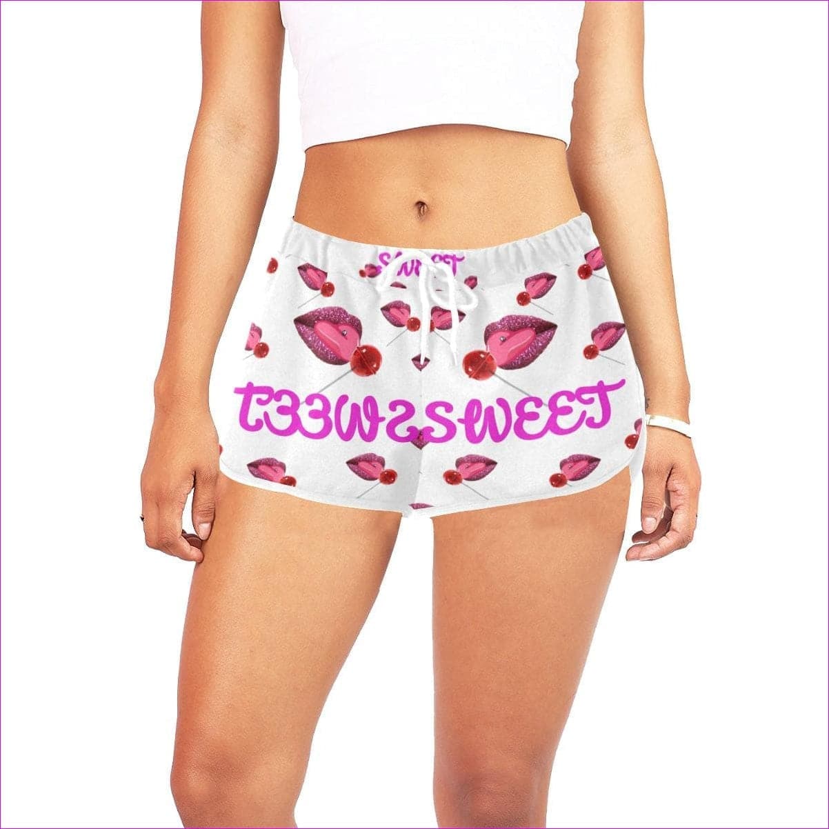 Sweet Clothing Tease Shorts Women's All Over Print Casual Shorts (Model L19) - Sweet Clothing Collection Tease Short Shorts - womens shorts at TFC&H Co.