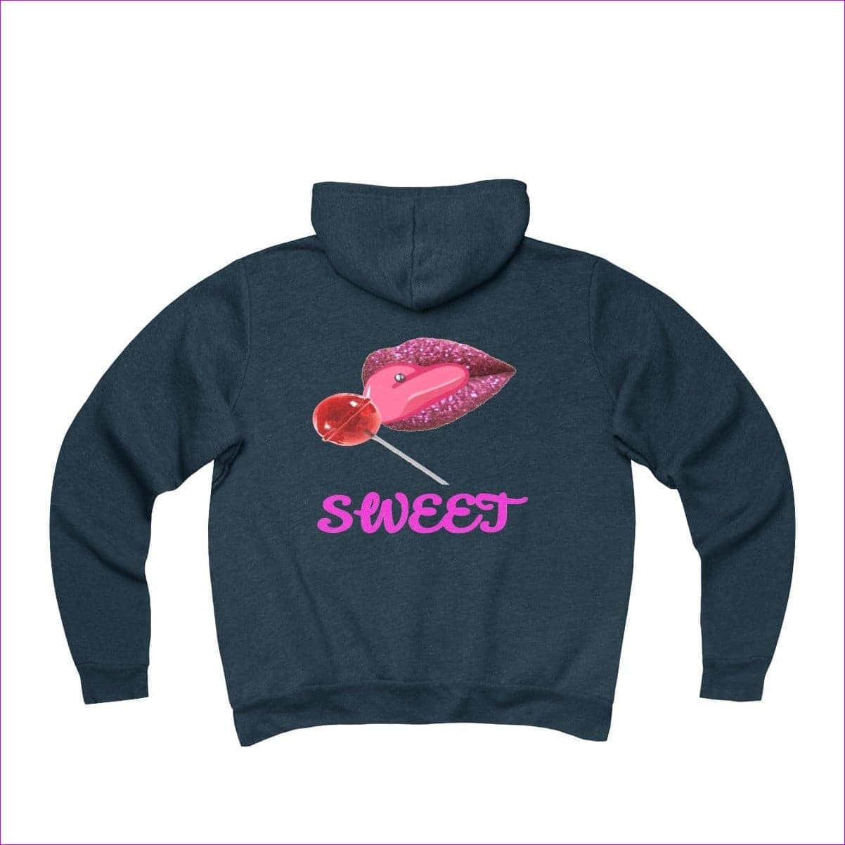 Navy Sweet Clothing Sponge Fleece Full-Zip Hoodie - Women's Hoodie at TFC&H Co.