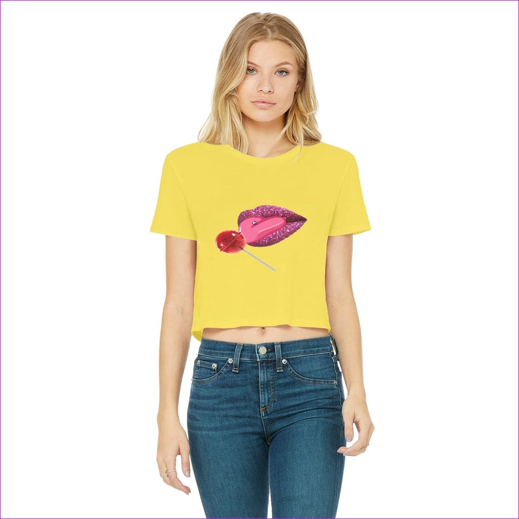 Daisy - Sweet Clothing Sweet Clothing Cropped Raw Edge T-Shirt - womens crop top at TFC&H Co.