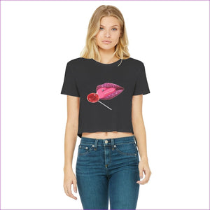 Black Sweet Clothing Sweet Clothing Cropped Raw Edge T-Shirt - women's crop top at TFC&H Co.
