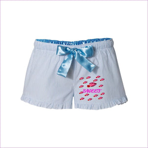 Set Sail Blue Seersucker - Sweet Clothing VIP Ruffled Bitty Boxer - womens shorts at TFC&H Co.
