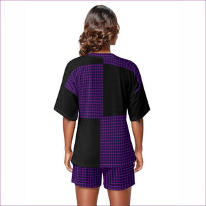 - Tartan 2 Women's Off-Shoulder T-shirt Short Set - womens top & short set at TFC&H Co.