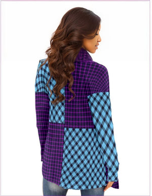 - Tartan Women's Cardigan With Long Sleeve - womens cardigan at TFC&H Co.