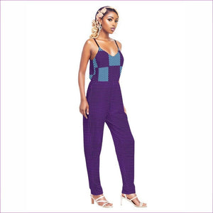 - Tartan Women's V-neck Cami Jumpsuit - womens jumpsuit at TFC&H Co.