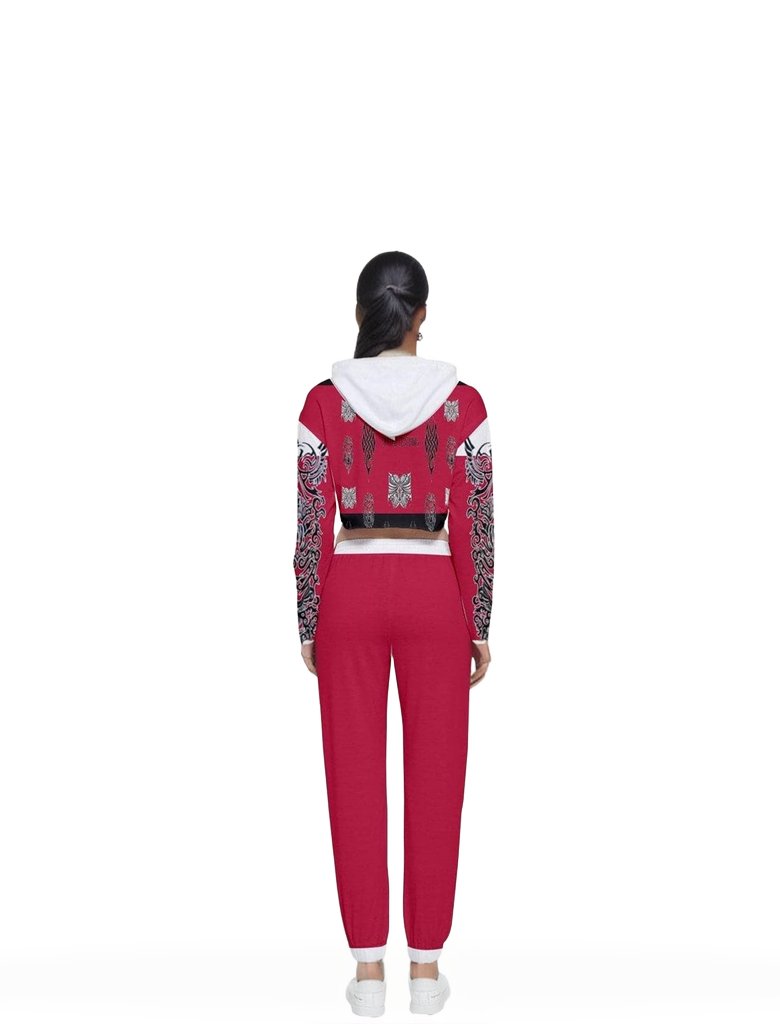 Tatted Clothing Cropped Zip Up Lounge Set - women's jogging set at TFC&H Co.