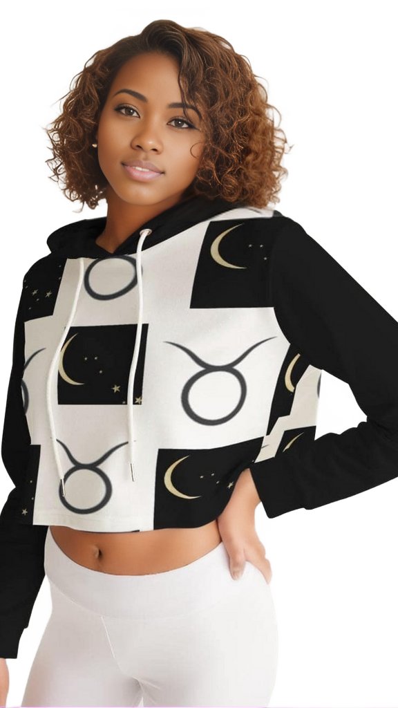 - Taurus Moon Women's Cropped Hoodie - womens cropped hoodie at TFC&H Co.