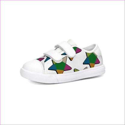 white Teacher's Pet Collection: Bec's Star Kids Velcro Sneaker - Kids Shoes at TFC&H Co.