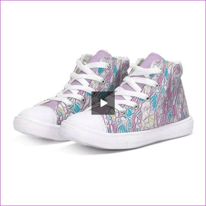 purple Teacher's Pet: Royal Pallette Kids Hightop Canvas Shoe - Kids Shoes at TFC&H Co.