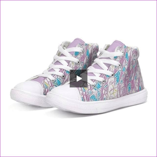 purple - Teacher's Pet: Royal Pallette Kids Hightop Canvas Shoe - Kids Shoes at TFC&H Co.