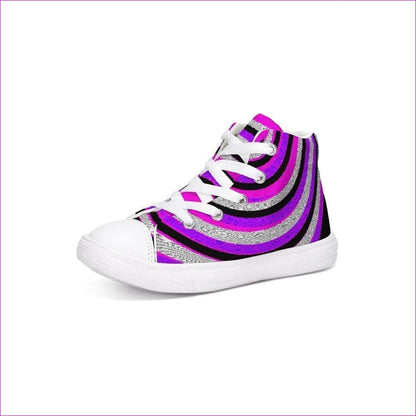 purple Teacher's Pet Royal Swirl Kids Hightop Canvas Shoe - Kids Shoes at TFC&H Co.