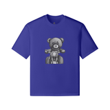 Sapphire Blue - Teddy Ride 240GSM Unisex Boxy T-shirt - unisex t-shirt at TFC&H Co.